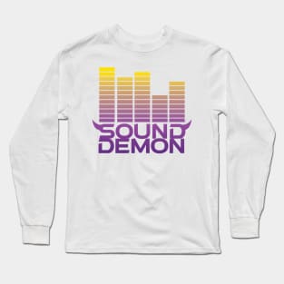 Sound Demon Purple and Yellow Long Sleeve T-Shirt